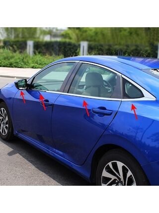 Honda Civic Fc5 2016-2021 Cam Alt Çıta Kromu Nikelajı