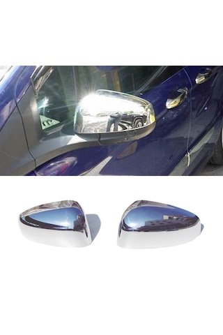 IMG-8213297620331077614.jpg Ford Courier 2014-2017 Arası Abs Krom Ayna Kapağı 2 Prç - Görsel 1