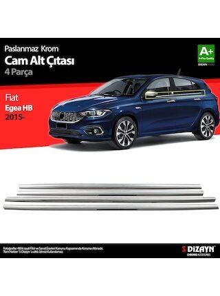 Fiat Egea Hb Krom Cam Çıtası 4 Prç. 2015-2020