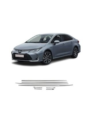 Toyota Corolla Uyumlu Krom Cam Çıtası 8parça 2019 Ve Üzeri P Çelik