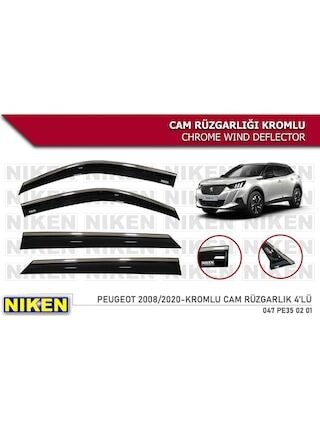 Peugeot 2008 Kromlu Cam Rüzgarlığı Niken 2020 Sonrası