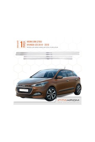 IMG-8516562757837425950.jpg Hyundai İ20 Krom Cam Çıtası 4 Parça 2014-2018 - Görsel 1
