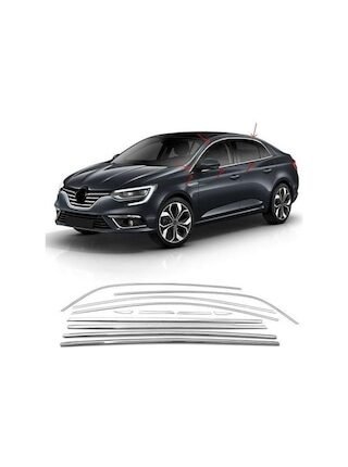 Renault Megane 4 Sedan Cam Çerçevesi Kenar Çıtası Krom Tamtur