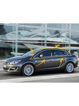 Opel Astra J Sedan Cam Çerçevesi Paslanmaz Çelik Krom 12 Parça