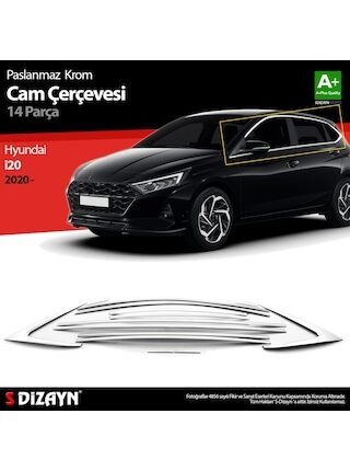 Hyundai İ20 Krom Cam Çerçevesi 14 Prç. 2020 Üzeri