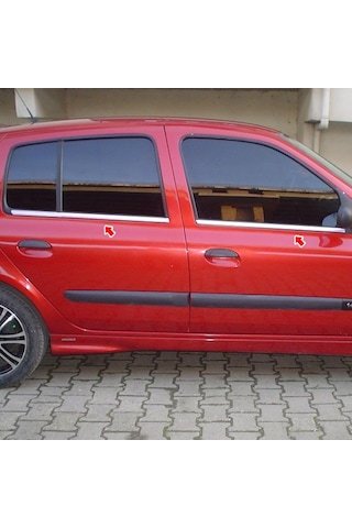 IMG-8609784565053276400.jpg Renault Clio 2 Krom Cam Çıtası 1999-2006 4Prç - Görsel 1