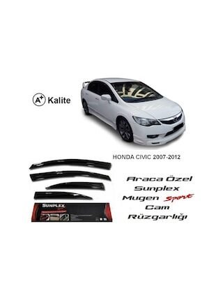 Honda Civic Fd6 Cam Rüzgarlığı Mugen Tip Sunplex 2007-2012