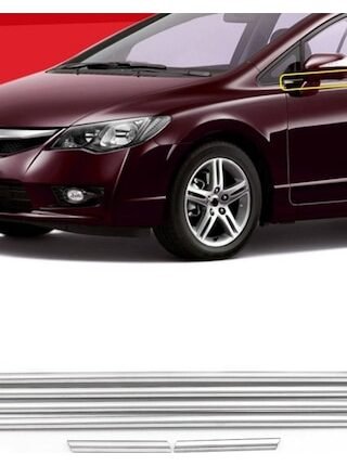 Honda Cıvıc Fd6 2006-2011 Modeller Arası Krom Cam Çıtası 6 Parça Paslanmaz Çelik
