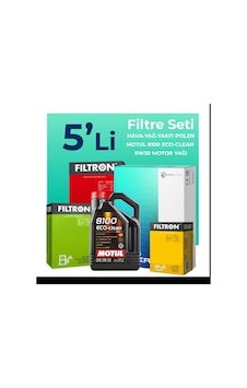 Filtron Ford Tourneo Custom 2.0 Dizel Filtre Bakım Seti Motul Motor Yağlı (2015-2023) 5 Li