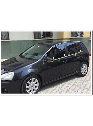 Vw Golf 5 Krom Cam Çıtası 2004-2009 4 Parça Paslanmaz Çe