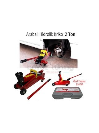 Arabalı Hidrolik Kriko 2 Ton Plastik Çantalı