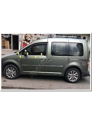 Vw Caddy Krom Cam Çıtası 2004-2014 4 Parça Paslanmaz Çel