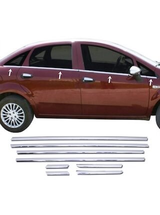 Fiat Linea Krom Cam Çıtası 8 Prç P.çelik 2007 Ve Üzeri