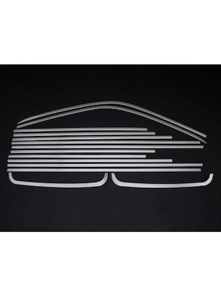 Vw Volkswagen Transporter T6 Uyumlu Uzun Şasi Cam Çerçevesi 14 Parça 2015 Ve Sonrası Paslanmaz Krom