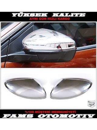 Peugeot 5008 Krom Ayna Kapağı 2 Prç 2016 Ve Üzeri Paslanmaz Çelik