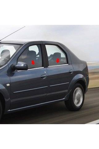 IMG-9059948040794831421.jpg Dacia Logan Krom Cam Çıtası 2005-2012 4Prç - Görsel 1