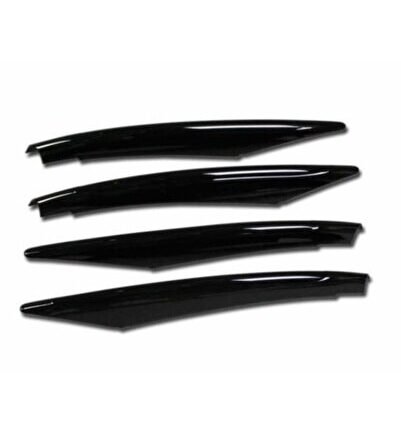 Mercedes W177 A Serisi 2019+ Uyumlu Ön Tampon Bıçakları - 4 Parça - Piano Black