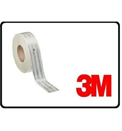 Reflektif Fosfor Şerit 5,5 Cm-50 Metre Beyaz E1 Belgeli