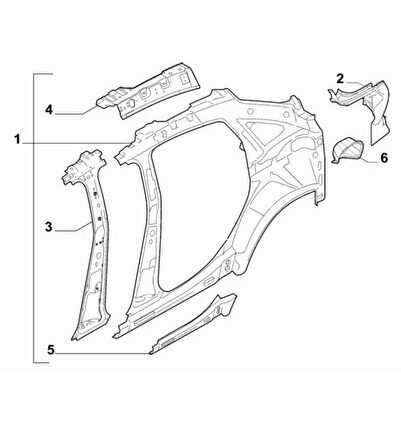 Fiat 51786625 Takviye, Çerçeve Sol Linea
