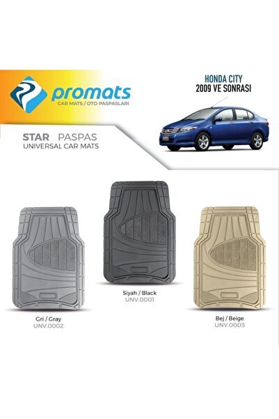 0_org_zoom-2112.jpg Honda City 2009 Sonrası Oto Paspas Star (siyah) - Görsel 1