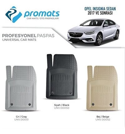 Opel Insignia Sport Sedan 2009-2016 Oto Paspas Profesyonel 4d (gri)