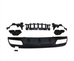 Mercedes W205 C63 Amg Sedan Uyumlu Yedek Parça Difüzör Siyah Egzoz Seti