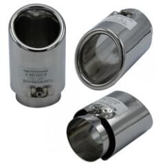 Volkswagen Golf 6 Vidalı DBL Uyumlu Yedek Parça Krom Egzoz Ucu 100-001