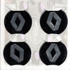 Renault Uyumlu Yedek Parça Siyah Alüminyum Yapıştırma Jant Göbeği 4Lü 60mm