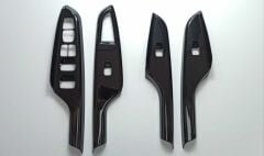 Hyundaı Kona Için Uyumlu Kapı Kolçak Kaplama - Pıano  Black