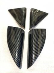 1753359683399968_min.jpeg Hyundaı Tucson Için Uyumlu 2015-2018 Kapı Cam Kenar Kaplama Seti-Karbon - Görsel 1