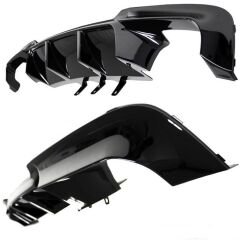 BMW F10 Uyumlu Yedek Parça M5 Vorsteiner Difüzör Boyasız Plastik