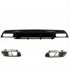 Mercedes W176 12-15 A45 Uyumlu Yedek Parça Difüzör Egzoz Seti Amg