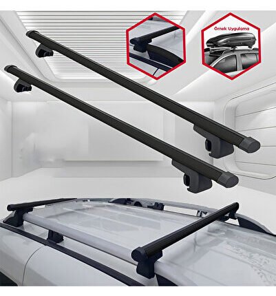Peugeot Traveller 2017 - 2023 Port Bagaj Çıtası Tavan Ara Atkı Barı Taşıyıcı Siyah
