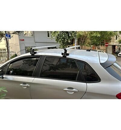 Citroen C4 Alüminyum Oluksuz Tip Port Bagaj Tavan Çıtası Ara Atkı Barı Kapıdan Sıkıştırmalı