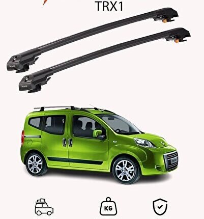 FIAT FIORINO 2008-Sonrası TRX1 Thunder Carrier Kilitli Ara Atkı Taşıyıcı Tavan Barı Siyah