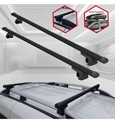 Fiat Sedici Tavan Çıtası Olan Modeller Ara Atkı Bar Port Bagaj Çıtası Oluklu Taşıyıcı Siyah