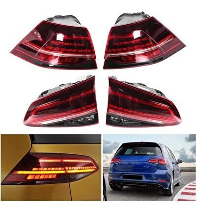 vw golf 7 2013-2014-2015 mk7 kırmızı ledli arka stop
