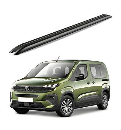 Peugeot Rifter 2019> Kısa Premium Hydra Tavan Çıtası Siyah- Port Bagaj ve Ara Atkı Uyumlu Tavan Barı
