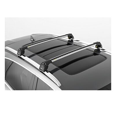 Turtle Air-2, Fiat Egea Cross Için Taşıyıcı Portbagaj Ara Atkı Seti, Gri, Kayak, Bisiklet Taşıyıcı