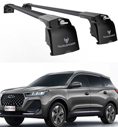 Chery Tiggo 7 Pro Max 2025 Uyumlu TRS-2 Kilitli Sistem Ara Atkı Tavan Barı Siyah (2 Adet)