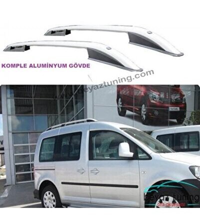Volkswagen Caddy 2 Üst Port Bagaj Tavan Çıtası Gri 2010 Sonrası
