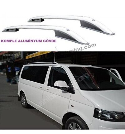 Volkswagen Transporter T5-T6-T7 Üst Port Bagaj Tavan Çıtası Gri