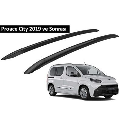 Toyota Proace City 2019 ve Sonrası Orjinal Tip OEM Tavan Çıtası (Siyah Renk)