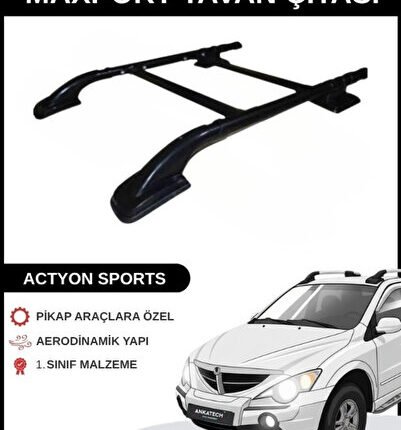 SSANGYONG ACTYON SPORTS SİYAH ARA ATKILI MAXPORT TAVAN ÇITASI TÜM MODELLER