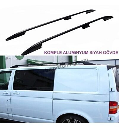 Volkswagen Transporter T5-T6-T7 Üst Port Bagaj Tavan Çıtası Siyah