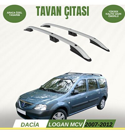 DACİA LOGAN MCV 2007-2012 ARACA ÖZEL TAVAN ÇITASI GRİ A+