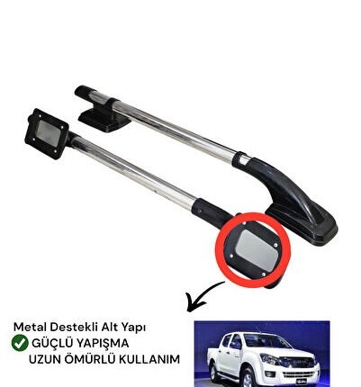ISUZU DMAX 2012-2020 NİKEL PORT BAGAJ TAVAN ÇITASI