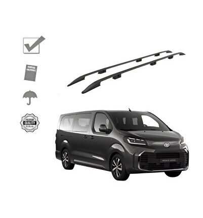TOYOTO PROACE VERSO KISA ŞASE TAVAN ÇİTASI PORTBAGAJ SİYAH 2019 2020 2021 2022 2023 2024 2025 2026