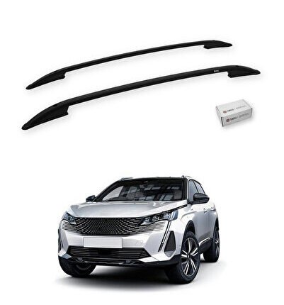 Peugeot 3008 (P84) 2017-2024 Tavan Çıtası Crown Siyah