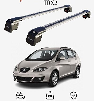 SEAT ALTEA XL 2006-2015 TRX2 Thunder Carrier Kilitli Ara Atkı Taşıyıcı Tavan Barı Siyah